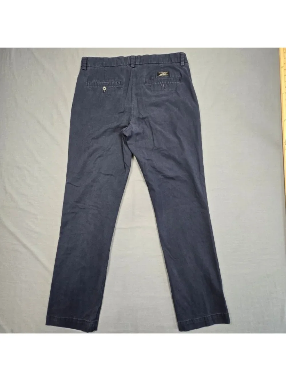Banana Republic 33x32 Mens Aiden Chino Pants Navy Slim Fit Casual Cotton Blend